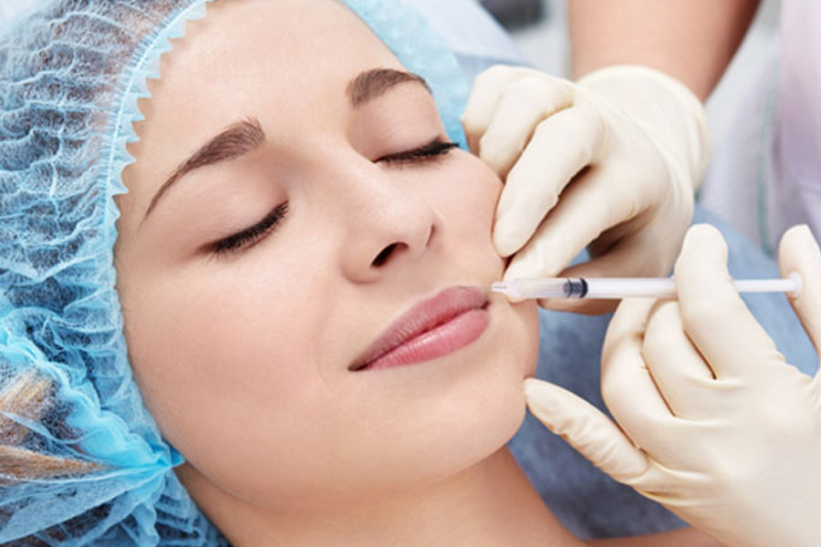 Inject Botox beautiful girl