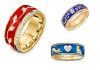 Искусство цвета и символики: обручальные кольца с эмалью