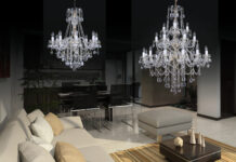 Хрустальные люстры в интерьере
